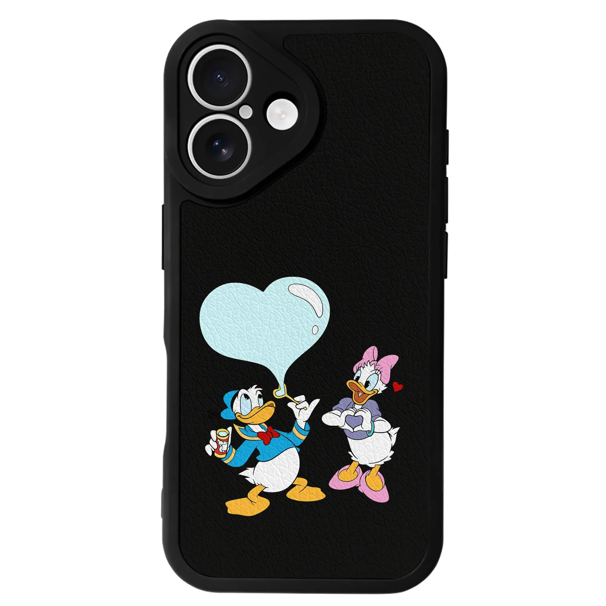 ミッキーマウス（Mickey Mouse） グッズ ドナルドダック（Donald Duck） - IPhone 16シリーズ対応 ・ シリコンスマホケース ・ レザー調 ・ 高精度フィット ・ 耐衝撃 ・ ワイヤレス充電対応 ・ 精密カット